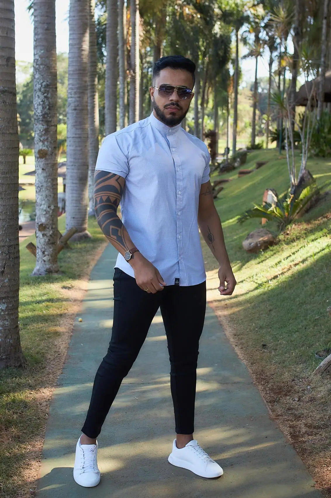 Camisa slim fit Omã GOLA PADRE